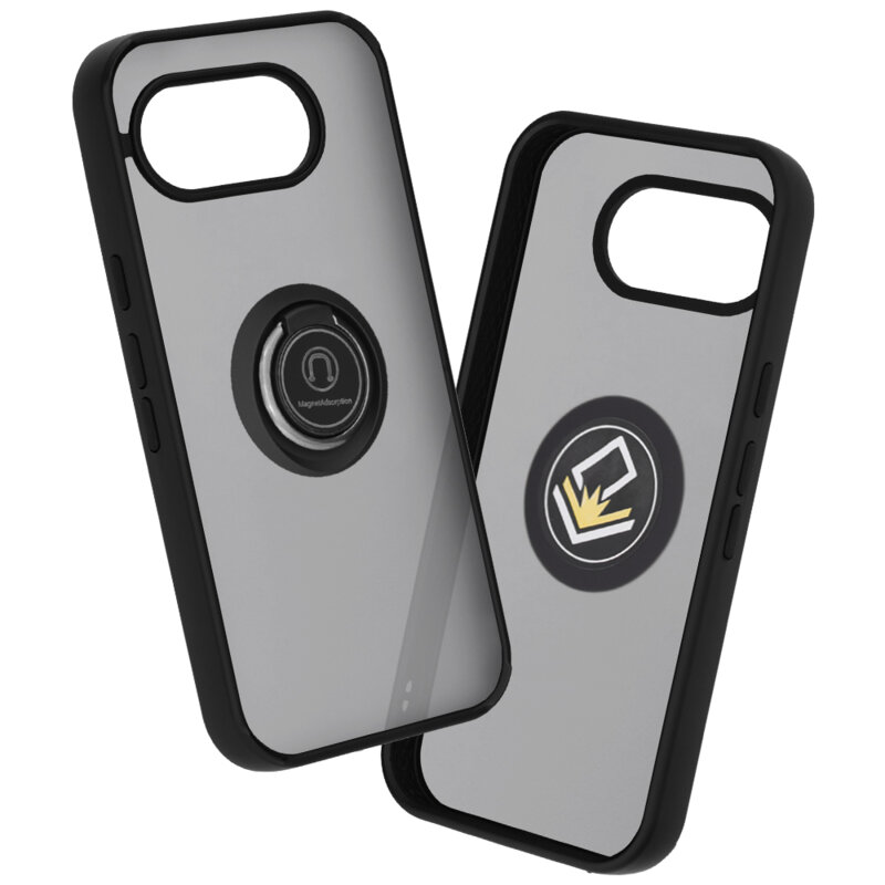 Husa Google Pixel 10a Techsuit Glinth cu inel suport stand magnetic, negru