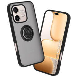 Husa Honor 600 Lite Techsuit Glinth cu inel suport stand magnetic, negru