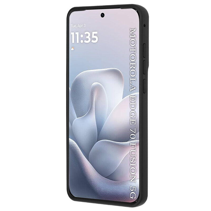 Husa Motorola Edge 70 Fusion Techsuit Glinth cu inel suport stand magnetic, negru
