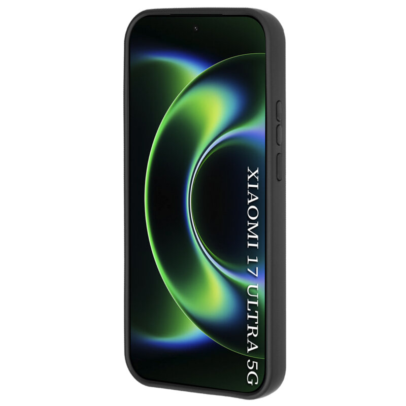 Husa Xiaomi 17 Ultra Techsuit Glinth cu inel suport stand magnetic, negru