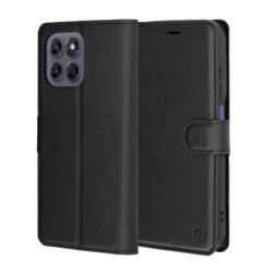 Husa Motorola Moto G67 Techsuit Leather Folio, negru