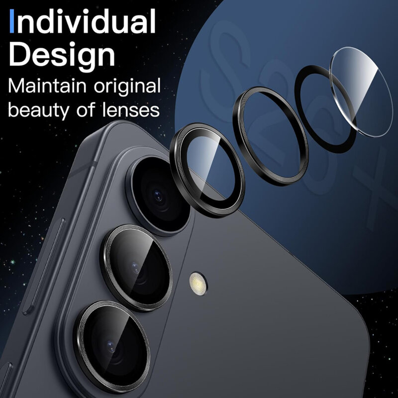 Folie sticla Samsung Galaxy S26 Plus Lito S+ Camera Protector, argintiu