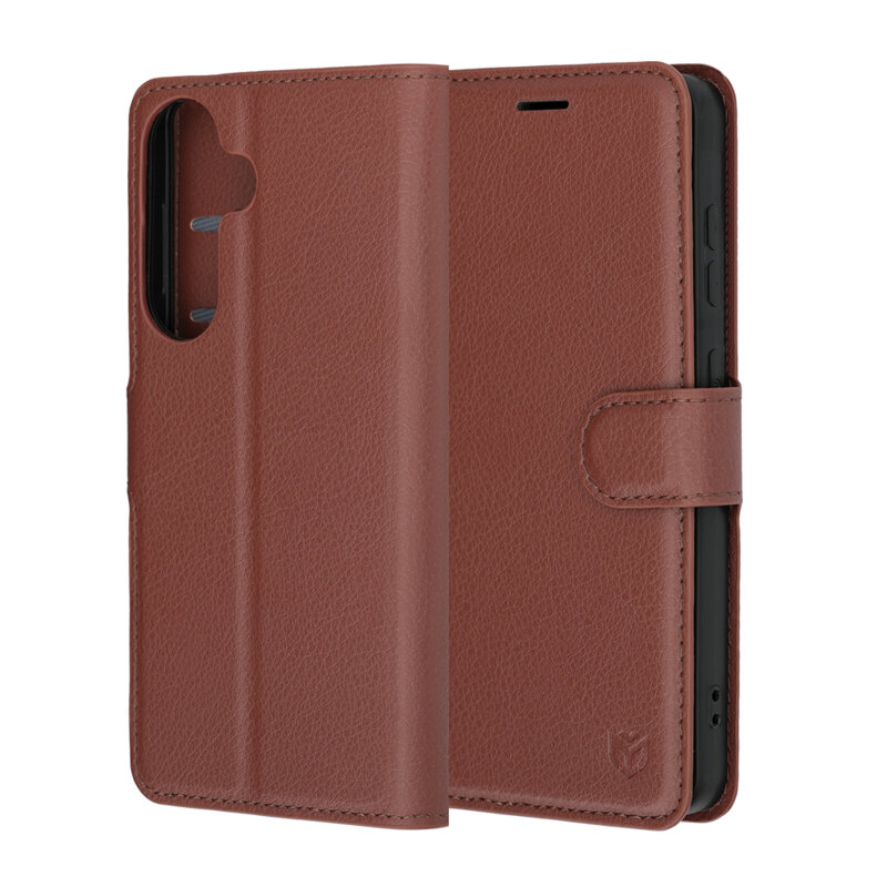 Husa Samsung Galaxy S26 Plus Techsuit Leather Folio, maro