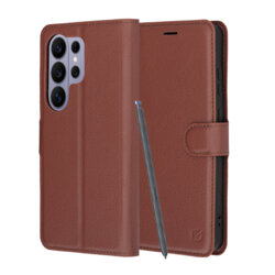 Husa Samsung Galaxy S26 Ultra Techsuit Leather Folio, maro