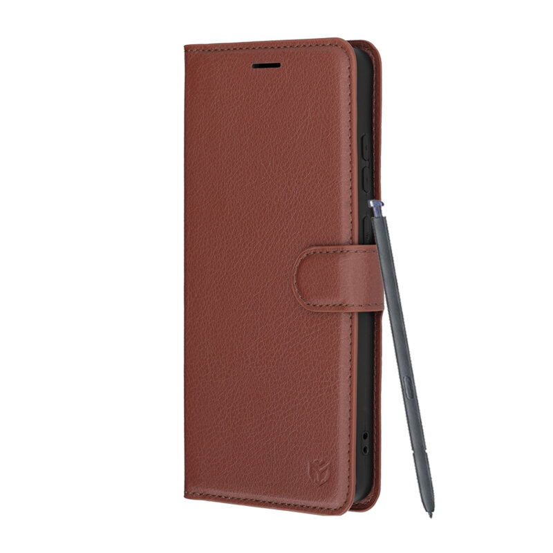 Husa Samsung Galaxy S26 Ultra Techsuit Leather Folio, maro