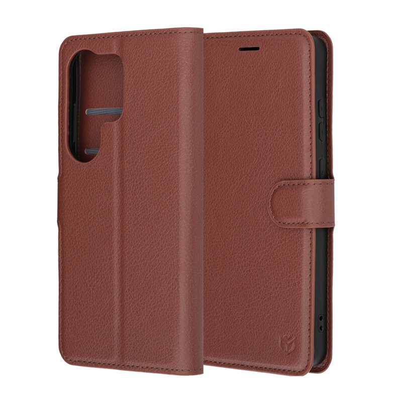 Husa Samsung Galaxy S26 Ultra Techsuit Leather Folio, maro