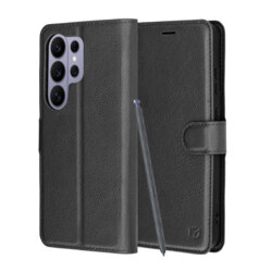 Husa Samsung Galaxy S26 Ultra Techsuit Leather Folio, negru