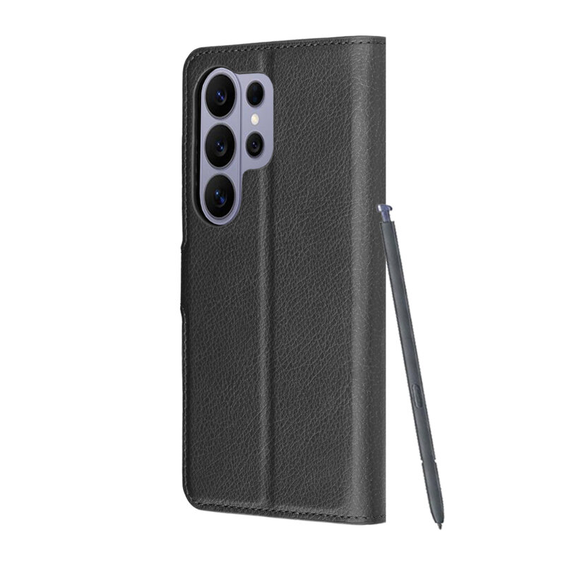 Husa Samsung Galaxy S26 Ultra Techsuit Leather Folio, negru