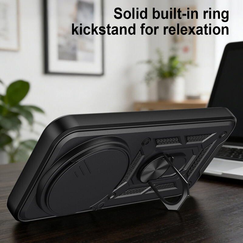 Husa Xiaomi 17 Ultra protectie camera Techsuit CamShield Series, negru