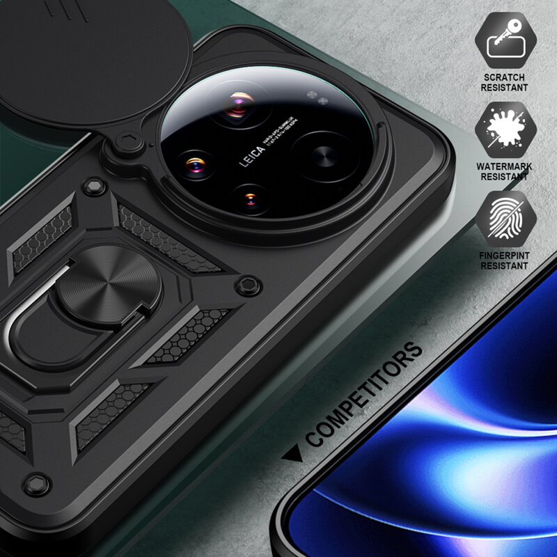 Husa Xiaomi 17 Ultra protectie camera Techsuit CamShield Series, negru