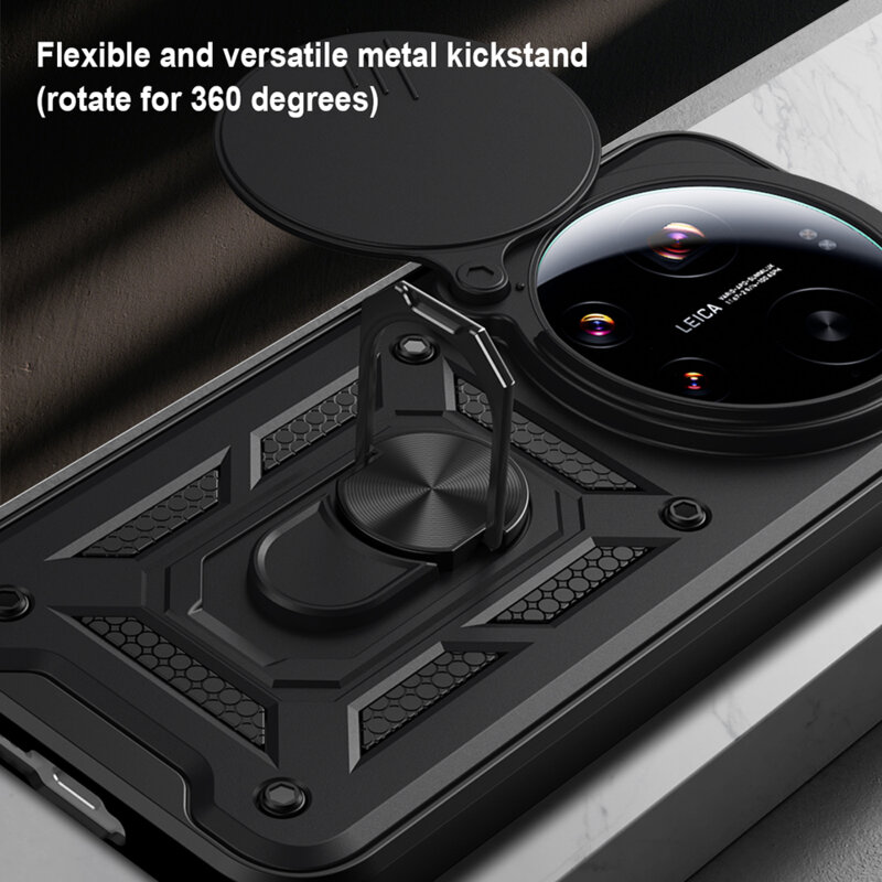 Husa Xiaomi 17 Ultra protectie camera Techsuit CamShield Series, negru