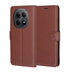Husa Xiaomi Poco M8 5G Techsuit Leather Folio, maro