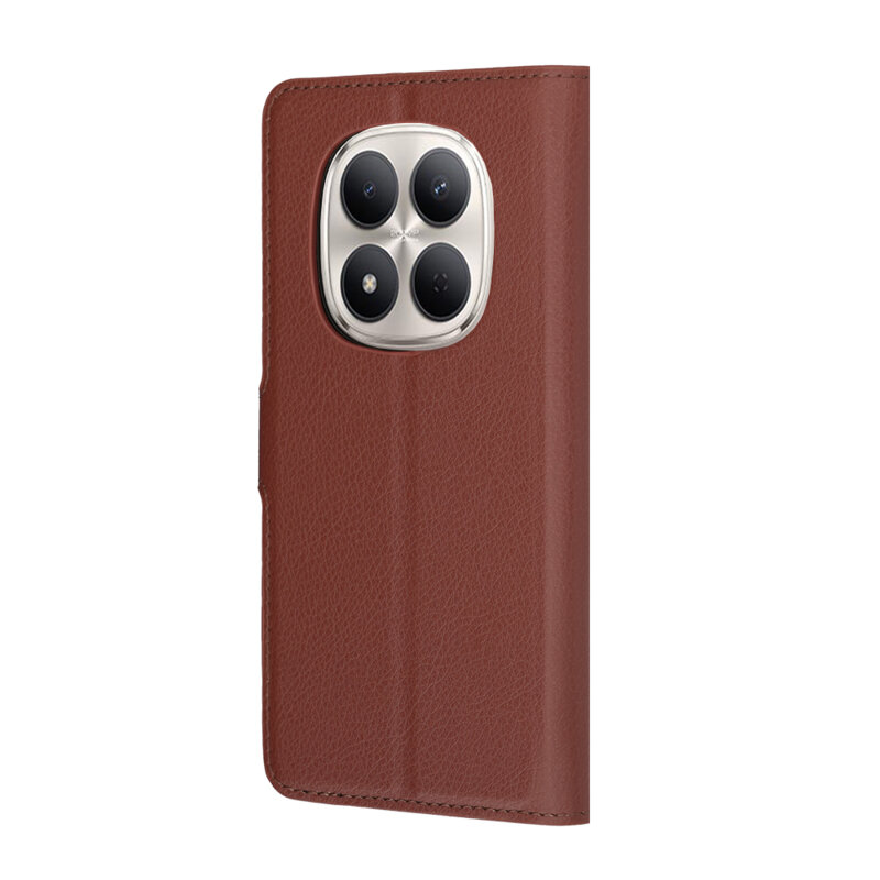 Husa Xiaomi Redmi Note 15 Pro 5G Techsuit Leather Folio, maro