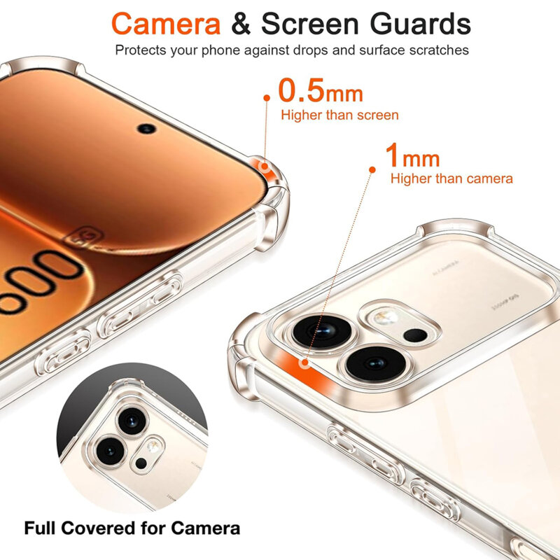 Husa Honor 600 Pro Techsuit Shockproof Clear Silicone, transparenta