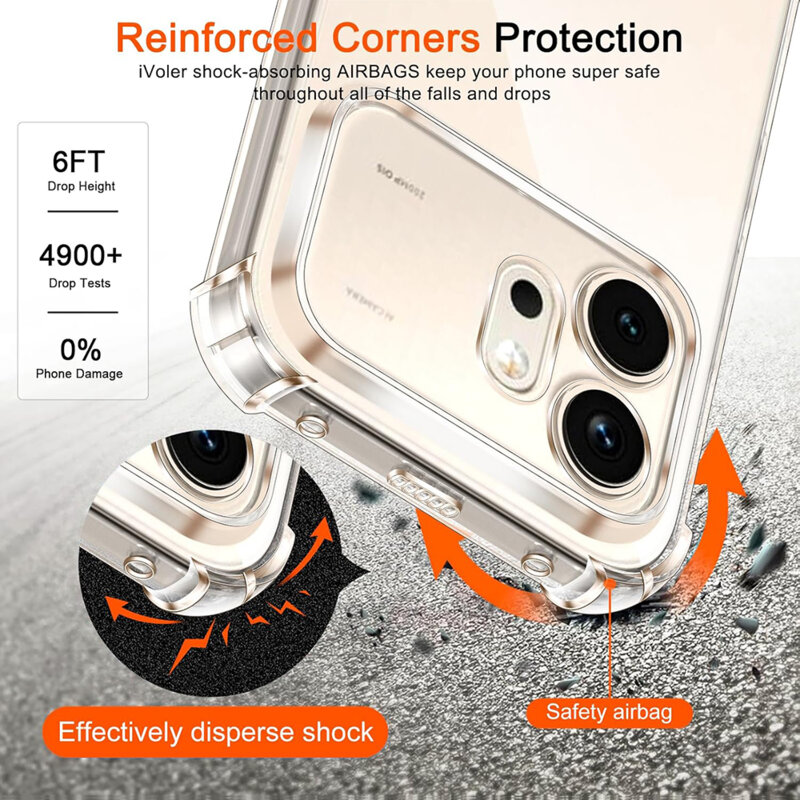 Husa Honor 600 Pro Techsuit Shockproof Clear Silicone, transparenta