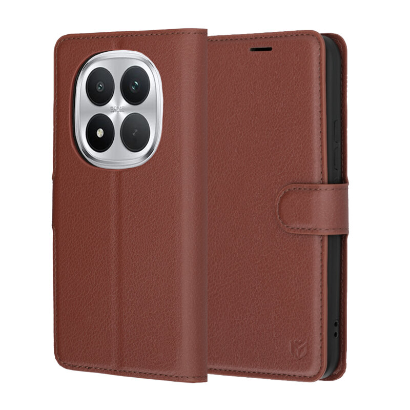 Husa Xiaomi Poco M8 Pro 5G Techsuit Leather Folio, maro