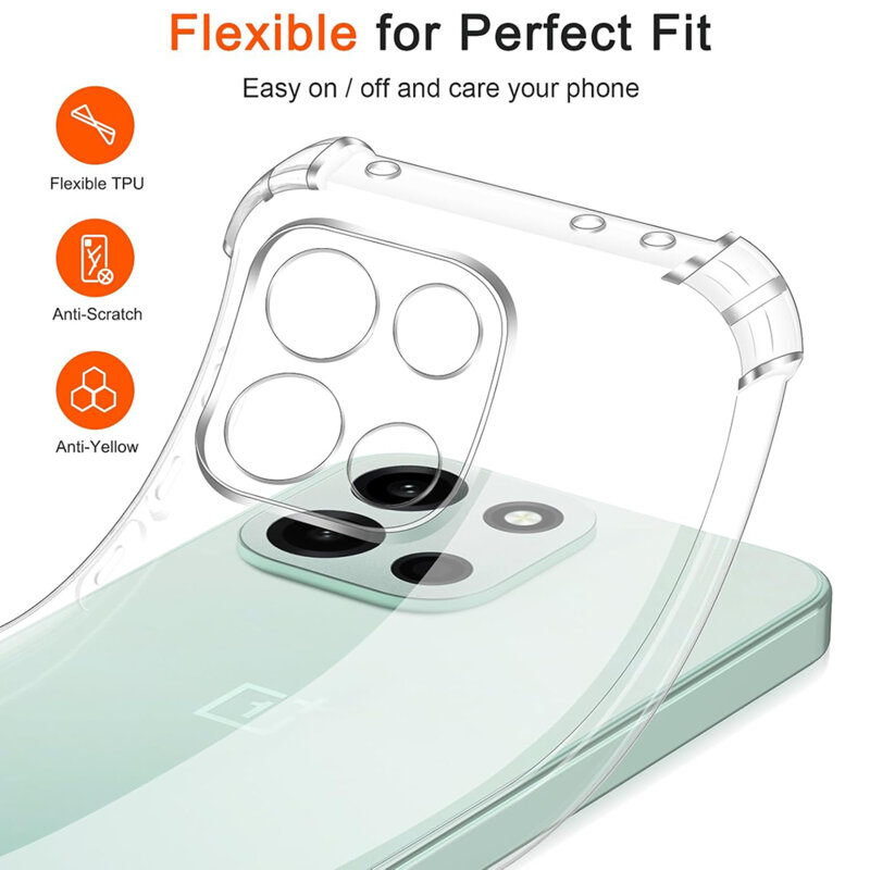 Husa OnePlus Nord 6 Techsuit Shockproof Clear Silicone, transparenta