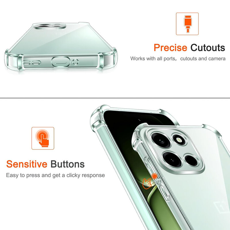 Husa OnePlus Nord 6 Techsuit Shockproof Clear Silicone, transparenta