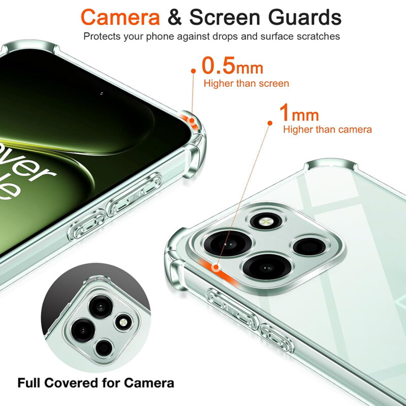Husa OnePlus Nord 6 Techsuit Shockproof Clear Silicone, transparenta