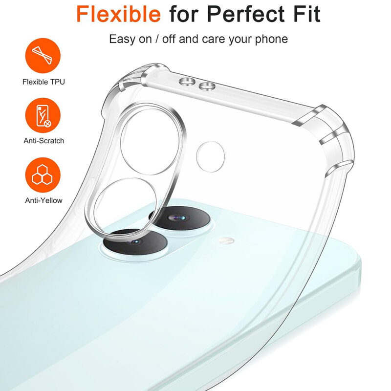 Husa Xiaomi Poco X8 Pro Techsuit Shockproof Clear Silicone, transparenta