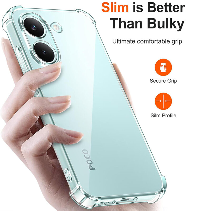 Husa Xiaomi Poco X8 Pro Techsuit Shockproof Clear Silicone, transparenta