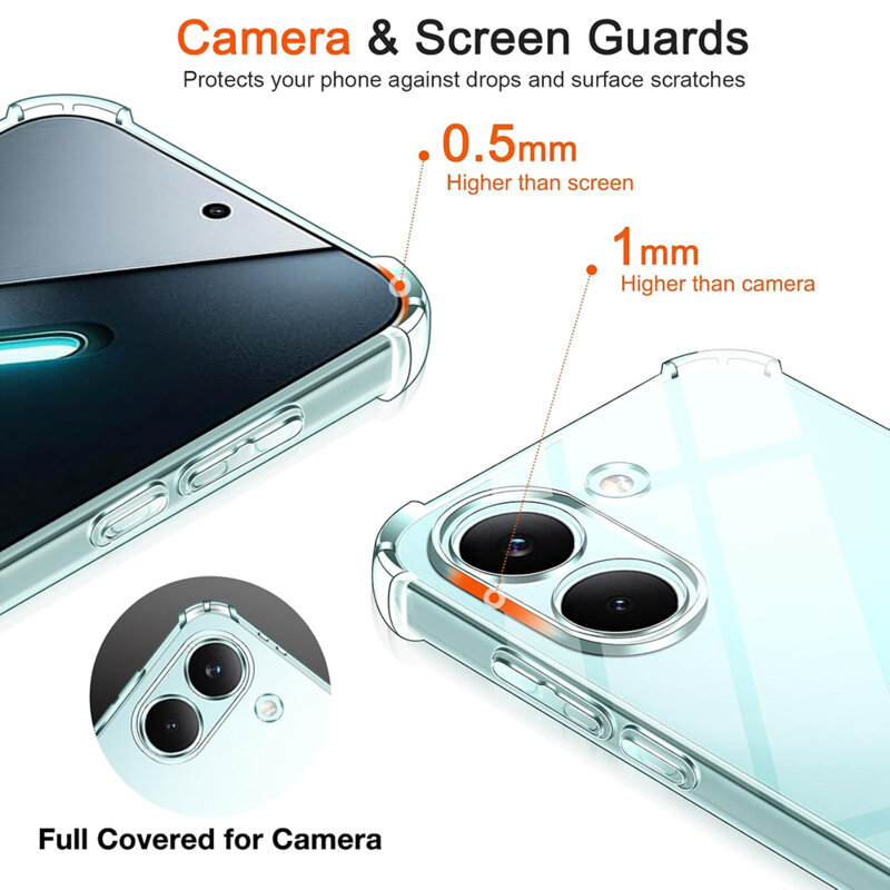 Husa Xiaomi Poco X8 Pro Techsuit Shockproof Clear Silicone, transparenta