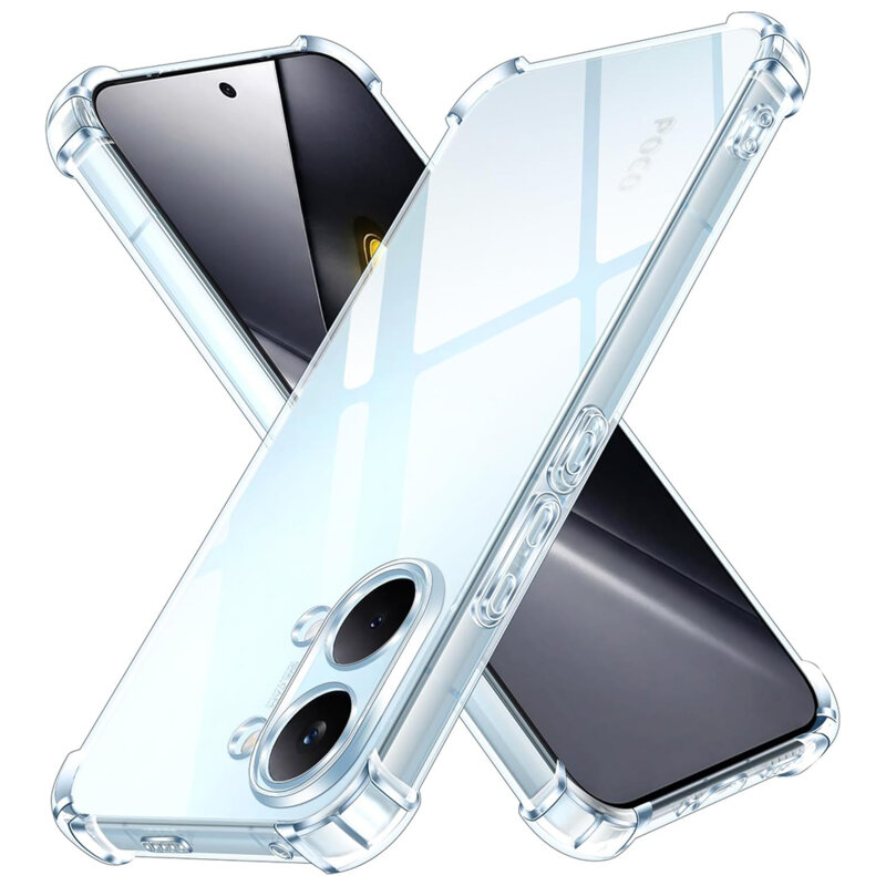 Husa Xiaomi Poco X8 Pro Max Techsuit Shockproof Clear Silicone, transparenta