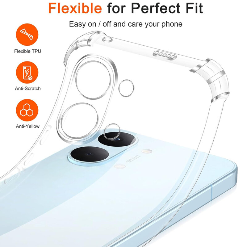 Husa Xiaomi Poco X8 Pro Max Techsuit Shockproof Clear Silicone, transparenta