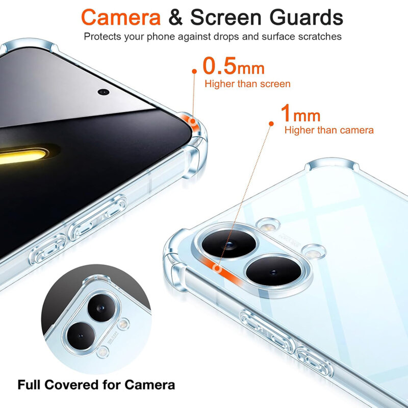 Husa Xiaomi Poco X8 Pro Max Techsuit Shockproof Clear Silicone, transparenta