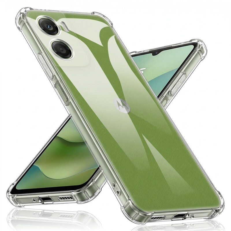 Husa Motorola Moto G06 Techsuit Shockproof Clear Silicone, transparenta