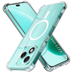 Husa Honor 400 Lite Techsuit Shockproof Clear Silicone MagSafe, transparenta