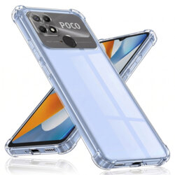 Husa Xiaomi Poco C40 Techsuit Shockproof Clear Silicone, transparenta