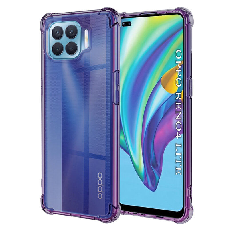 Husa Oppo Reno4 Lite Techsuit Shockproof Clear Silicone, fumuriu