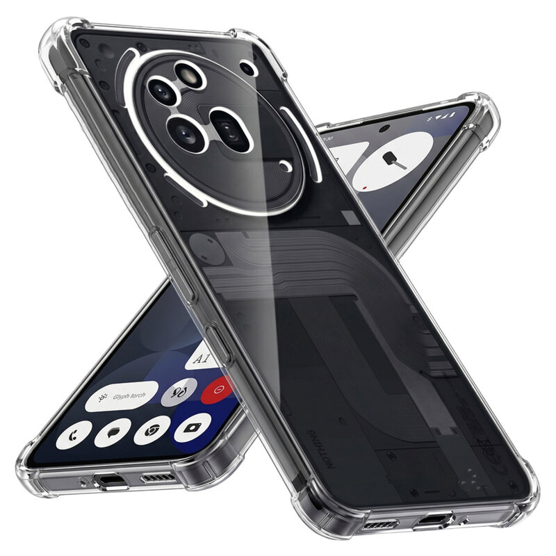 Husa Nothing Phone (3a) Pro Techsuit Shockproof Clear Silicone, transparenta