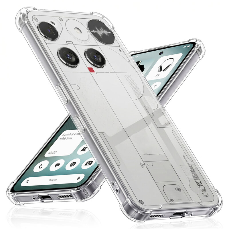 Husa Nothing Phone (3) Techsuit Shockproof Clear Silicone, transparenta