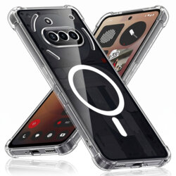 Husa Nothing Phone (3a) Techsuit Shockproof Clear Silicone MagSafe, transparenta