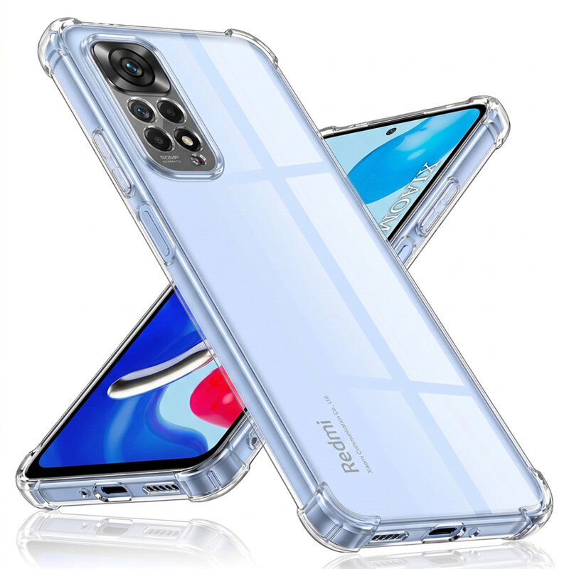 Husa Xiaomi Redmi Note 11 Techsuit Shockproof Clear Silicone, transparenta