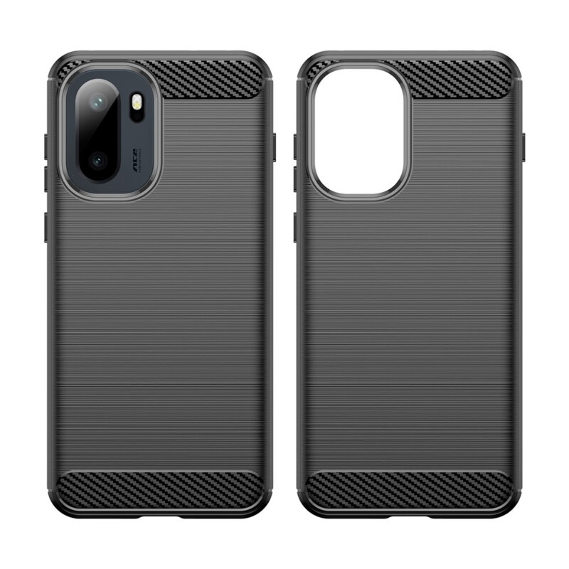 Husa OnePlus 15R Techsuit Carbon Silicone, negru