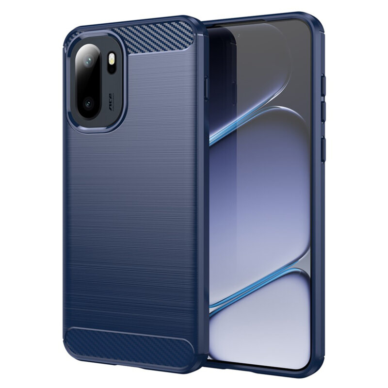 Husa OnePlus 15R Techsuit Carbon Silicone, albastru