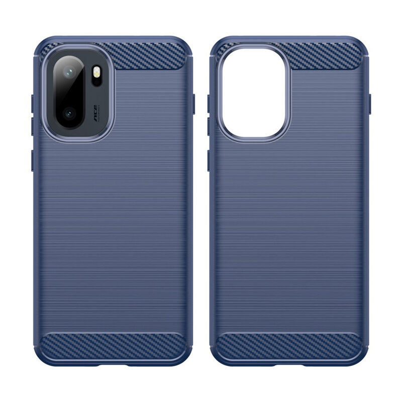 Husa OnePlus 15R Techsuit Carbon Silicone, albastru