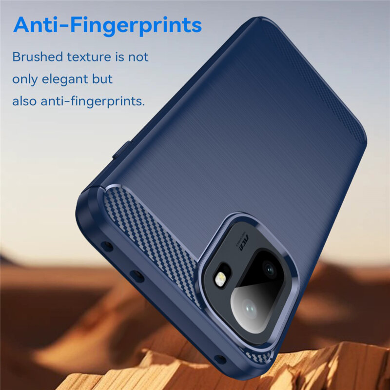 Husa OnePlus 15R Techsuit Carbon Silicone, albastru