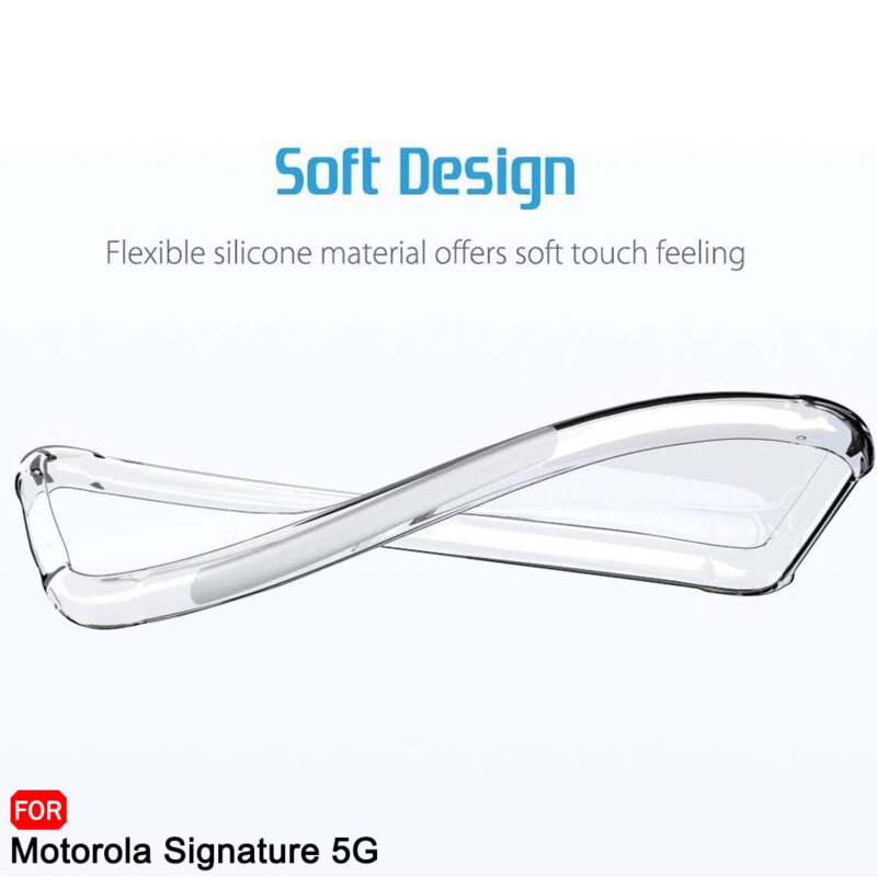 Husa Motorola Signature Techsuit Shockproof Clear Silicone, transparenta