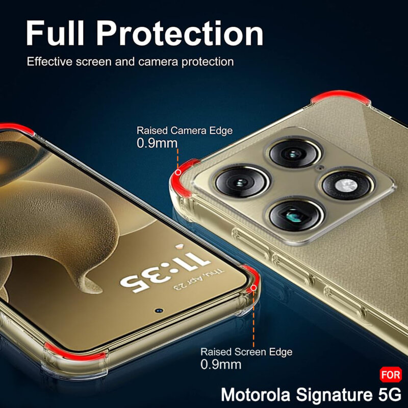 Husa Motorola Signature Techsuit Shockproof Clear Silicone, transparenta