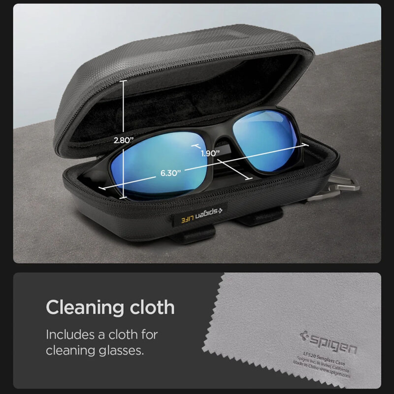 Toc ochelari de vedere unisex Spigen Lock Fit LF520, negru