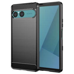 Husa Sony Xperia 10 VII Techsuit Carbon Silicone, negru