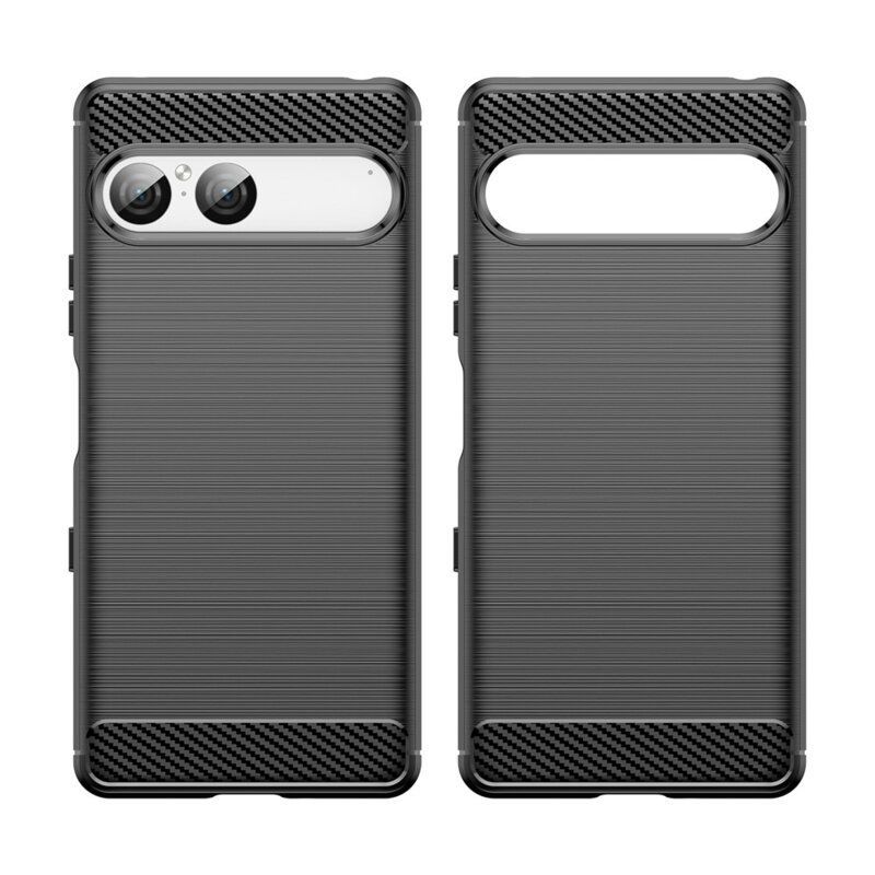 Husa Sony Xperia 10 VII Techsuit Carbon Silicone, negru