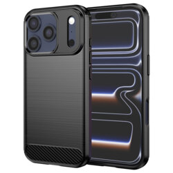 Husa iPhone 17 Pro Techsuit Carbon Silicone, negru
