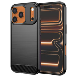 Husa iPhone 17 Pro Max Techsuit Carbon Silicone, negru