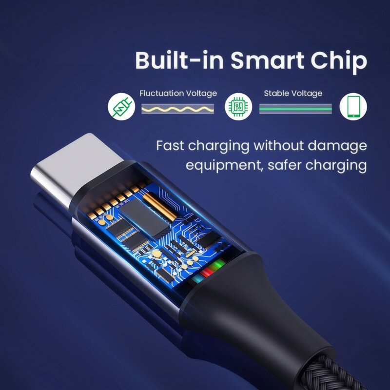 Cablu de date USB-C Super Fast Charging PD100W Techsuit PCB018, 1m