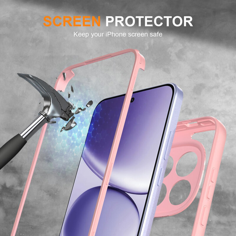 Husa 360° Honor 600 Lite Techsuit ColorVerse, roz